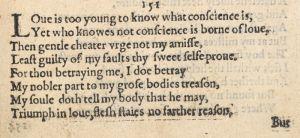 Сто пятьдесят первый сонет Шекспира в первом издании 1609 г.