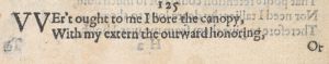 Сто двадцать пятый сонет Шекспира в первом издании 1609 г.
