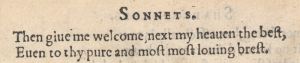 Окончание сто десятого сонета Шекспира в первом издании 1609 г.