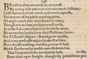 Сто сороковой сонет Шекспира в первом издании 1609 г.