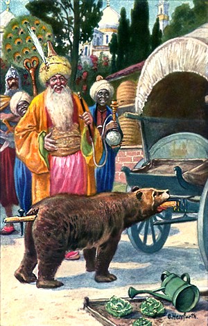 Наказанная жадность. Приключения барона Мюнхаузена. Р. Э. Распе. Иллюстрация Оскара Херфурта