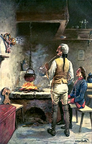 Оттаявшие звуки. Приключения барона Мюнхаузена. Р. Э. Распе. Иллюстрация Оскара Херфурта