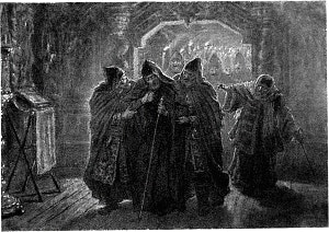 Шествие Грозного к заутрени. Рис. акад. Н. Шаховского (1850-1923)