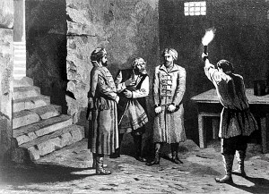 Иллюстрация к роману А. К. Толстого «Князь Серебряный». Резал на дереве А. Шлиппер.