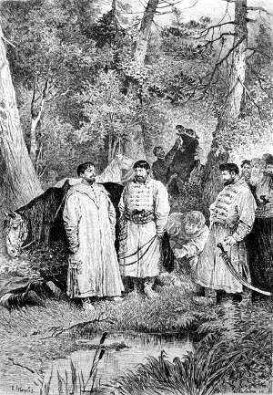 Князь Серебряный с сыном Ивана Грозного. Художник К. Лебедев