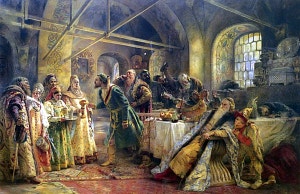 Поцелуйный обряд (Князь Серебряный). Художник К. Е. Маковский, 1895