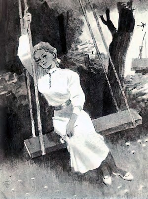 Сонечка. Иллюстрация к роману А. Н. Толстого «Чудаки». Художник П. Я. Караченцов, 1971 г.