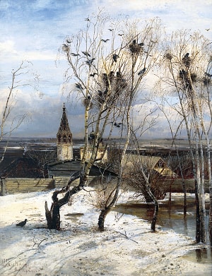 Грачи прилетели. Художник Алексей Кондратьевич Саврасов, 1871.