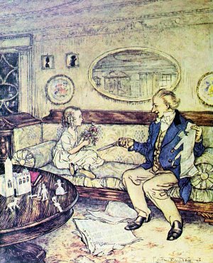 Иллюстрация к сказке «Цветы маленькой Иды». Художник Артур Рэкем (1867-1939)