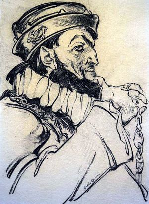 А. С. Пушкин «Анджело». Художник Фейнберг Леонид Евгеньевич, I пол.-сер. XX в.