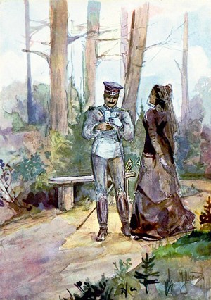 ...но вот что он пишет мне. Прочти. Иллюстрация к роману Л. Н. Толстого «Анна Каренина». Художники: М. Щеглов, А. Моравов, А. Корин