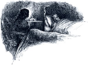 Анна и Алексей Александрович. Иллюстрация к роману Л. Н. Толстого «Анна Каренина». Художники: М. Щеглов, А. Моравов, А. Корин