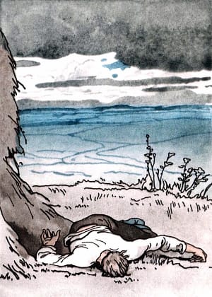 Оглоблин Прон. Иллюстрация Б. А. Дехтерева к поэме Сергея Есенина «Анна Снегина»