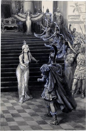 Антоний и Клеопатра. Рисунок А. М. Фолкнера, 1906.