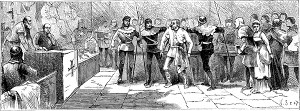 Заставка к главе XXXVII романа Вальтера Скотта «Айвенго». Издание 1880 года. Художники: Адриан Мари, Ликс, Риу и Х. Скотт.