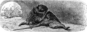 Заставка к главе XXXI романа Вальтера Скотта «Айвенго». Издание 1880 года. Художники: Адриан Мари, Ликс, Риу и Х. Скотт.