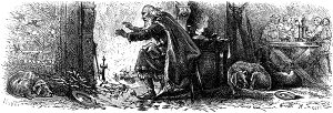 Глава V. Иллюстрация к роману Вальтера Скотта «Айвенго». Издание 1880 года. Художники: Адриан Мари, Ликс, Риу и Х. Скотт.