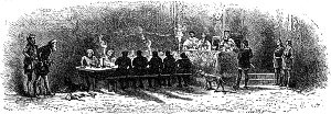 Глава IV. Иллюстрация к роману Вальтера Скотта «Айвенго». Издание 1880 года. Художники: Адриан Мари, Ликс, Риу и Х. Скотт.