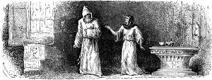 Заставка к главе XXVII романа Вальтера Скотта «Айвенго». Издание 1880 года. Художники: Адриан Мари, Ликс, Риу и Х. Скотт.