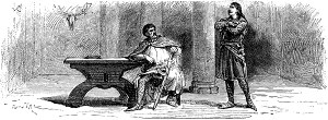 Заставка к главе XXX романа Вальтера Скотта «Айвенго». Издание 1880 года. Художники: Адриан Мари, Ликс, Риу и Х. Скотт.