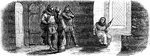 Заставка к главе XXIV романа Вальтера Скотта «Айвенго». Издание 1880 года. Художники: Адриан Мари, Ликс, Риу и Х. Скотт.