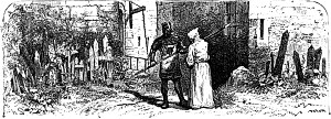 Заставка к главе XXVI романа Вальтера Скотта «Айвенго». Издание 1880 года. Художники: Адриан Мари, Ликс, Риу и Х. Скотт.