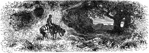 Заставка к главе XVI романа Вальтера Скотта «Айвенго». Издание 1880 года. Художники: Адриан Мари, Ликс, Риу и Х. Скотт.
