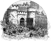 Концовка к главе XXVII романа Вальтера Скотта «Айвенго». Издание 1880 года. Художники: Адриан Мари, Ликс, Риу и Х. Скотт.