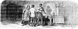 Заставка к главе XXV романа Вальтера Скотта «Айвенго». Издание 1880 года. Художники: Адриан Мари, Ликс, Риу и Х. Скотт.