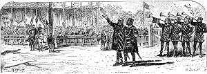 Глава VIII. Иллюстрация к роману Вальтера Скотта «Айвенго». Издание 1880 года. Художники: Адриан Мари, Ликс, Риу и Х. Скотт.