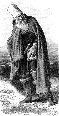 Еврей Исаак. Иллюстрация к роману Вальтера Скотта «Айвенго». Издание 1880 года. Художники: Адриан Мари, Ликс, Риу и Х. Скотт.