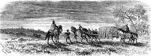 Заставка к главе XXVIII романа Вальтера Скотта «Айвенго». Издание 1880 года. Художники: Адриан Мари, Ликс, Риу и Х. Скотт.
