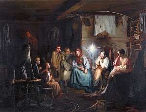 Бабушкины сказки. Художник В. М. Максимов, 1867 г.
