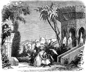 Сцена из «Абидосской невесты» Адриана Барта. 1865 г.