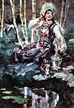 Иллюстрация к сказу Павла Петровича Бажова «Веселухин ложок». Художник И. Ушаков, 1976 г.