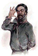 Любим Торцов. Иллюстрация к пьесе А. Н. Островского «Бедность не порок». Художник Боклевский Пётр Михайлович, 1850-е