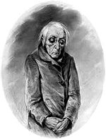 Горшков, добросовестный чиновник, оклеветанный купцом, лишенный места и совершенно обнищавший. Иллюстрация к роману Ф. М. Достоевского «Бедные люди». Боклевский Петр Михайлович, 1880-е
