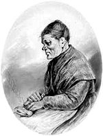 Федора, простая честная женщина, живущая с Варенькой, преданная ей. Иллюстрация к роману Ф. М. Достоевского «Бедные люди». Боклевский Петр Михайлович, 1880-е