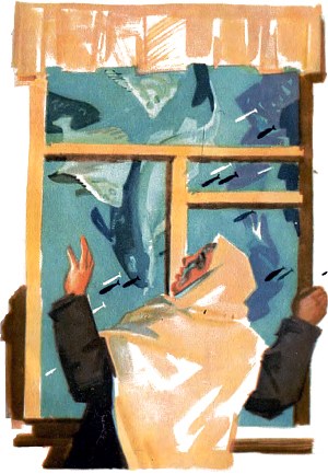 Иллюстрация Н. Гришина к роману А. Р. Беляева «Подводные земледельцы». 1963 г.