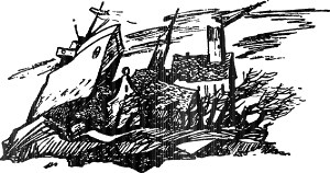 Глава XVIII. Бэйли снимает маску. Иллюстрация к роману А. Р. Беляева «Продавец воздуха». Художник Д. Бисти, 1963.