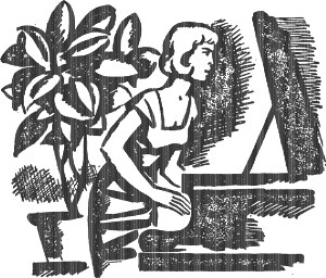 Эльза. Иллюстрация к роману А. Р. Беляева «Властелин мира». Художник Б. Алимов, 1963.