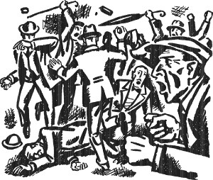Часть вторая. V. Комитет общественного спасения. Иллюстрация к роману А. Р. Беляева «Властелин мира». Б. Алимов, 1963 г.