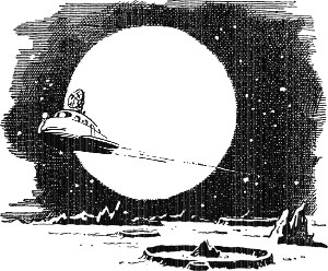 XIV. На Луне. Иллюстрация к роману А. Р. Беляева «Звезда КЭЦ». Художник Ст. Забалуев, 1964.