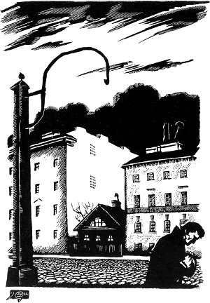 Мечтатель. Иллюстрация к повести Ф. М. Достоевского «Белые ночи». Художник Добужинский Мстислав Валерианович, 1922
