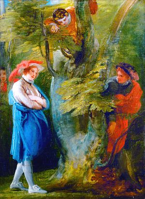 «Бесплодные усилия любви», акт IV, сцена 3, Томас Стотард (ок. 1800 г.)