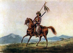 Иллюстрация М. Лермонтова к повести Бестужева «Аммалат-Бек», 1836