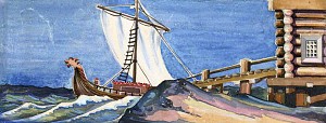 Иллюстрация к повести А. Бестужева-Марлинского «Мореход Никитин». В. Селиванов, 1941