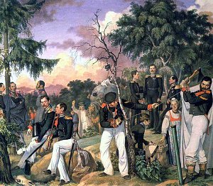 Бивуак лейб-гвардии гренадёрского полка. П. А. Федотов, 1843 г.