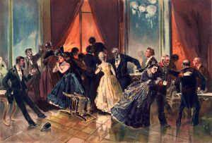 Пожар. Иллюстрация к роману «Бесы». Н. Каразин, 1893