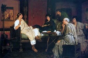 Тибулл в доме у Делии. Художник Лоуренс Альма-Тадема, 1866